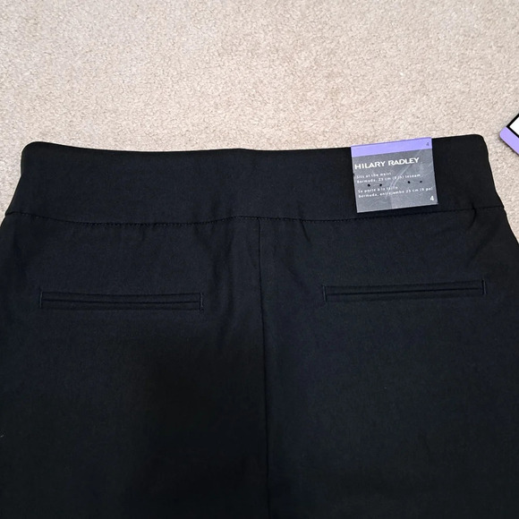 ❤️ Hilary Radley Black Bermuda Shorts Women's Size 4 Pull On Stretch - Picture 11 of 16